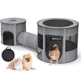 thumbnail image 1 of Corralito portátil para gatos PETOCAT 3 en 1 plegable con túnel, 1 of 7