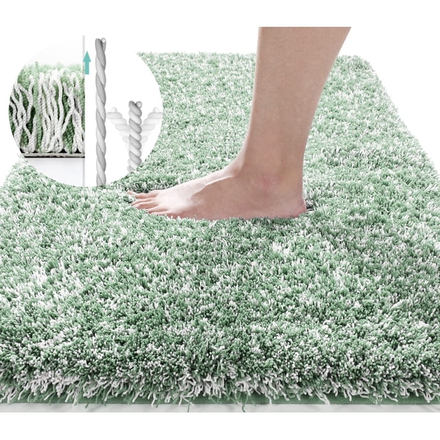 Alfombra de baño Yimobra Shaggy Plush para baño de microfibra