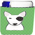 thumbnail image 1 of Aisladores De Bebidas Bull Terrier A Cuadros Verdes Para Latas Delgadas Bb1132Muk, 1 of 1
