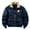 Dark Blue, variant on Herrnalise Casual Fashion Lapel Casual And Fleece Jacket Short Tooling Long Sleeve Hooded Casual Outwear & Jackets Olive Green