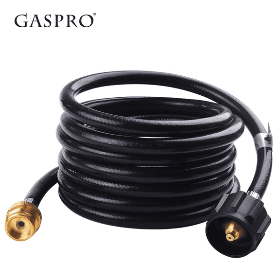 GASPRO 12FT Propane Tank Adapter Hose, Propane Adapter 1lb to 20lb, Converts 1lb Appliances to 5-40lb Tanks, Fit for Coleman Camping Stove, Buddy Heater, Tabletop Gridde and More