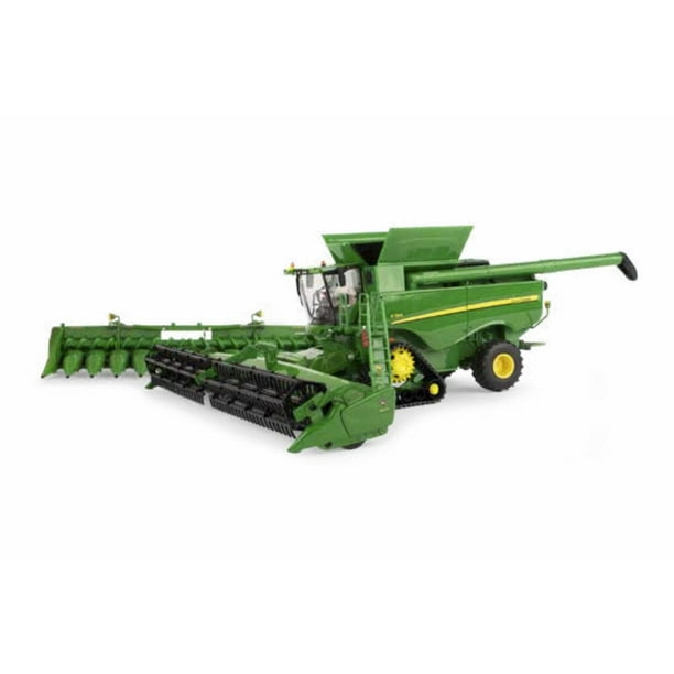John Deere S790 Combine w/Duals, and Grain & Corn Heads, Green TOMY