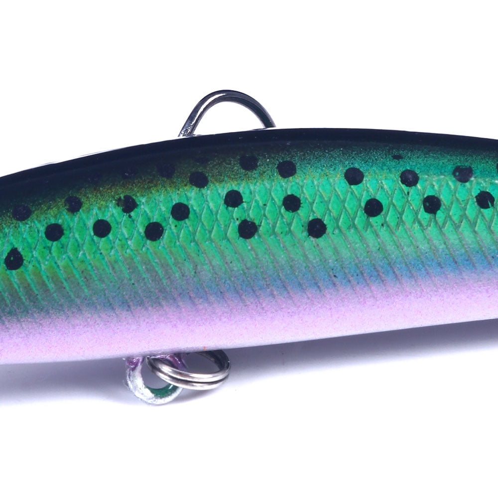 HENGJIA Fishing Lures Large Hard Bait Minnow VIB Lure with Treble Hook Life-Like Swimbait Fishing Bait Popper Crankbait Sinking Lure for Trout Bass Walleye Redfish