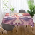 thumbnail image 6 of YAZAOO Square Tablecloth White Swans Pattern Tableclothes, 6 of 9