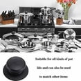 thumbnail image 4 of 4x Black Pot Lid Knob Replacement Handle Handgrip Cookware Kitchen Pan Holding, 4 of 8