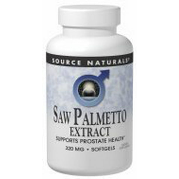 Saw Palmetto Extract 160mg Source Naturals, Inc. 30 Softgel Walmart