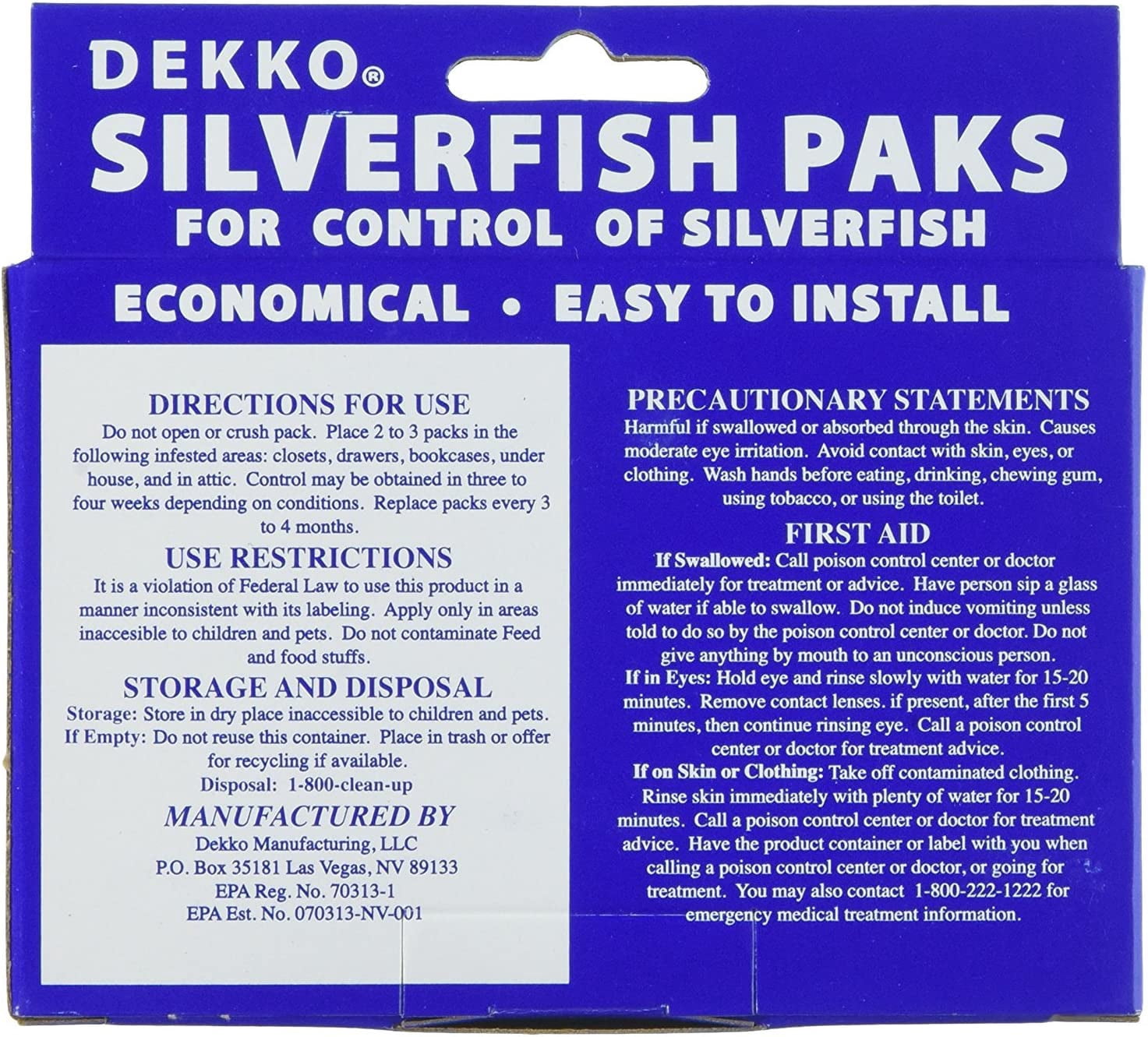 Dekko Silverfish Paks (Pack of 2)