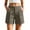 Army Green, variant on Pxxlle Cotton Shorts for Women with Pockets Casual Summer High Waisted Pleated Shorts Wide Leg Button Shorts for Travel Beach Vacation Army Green XL