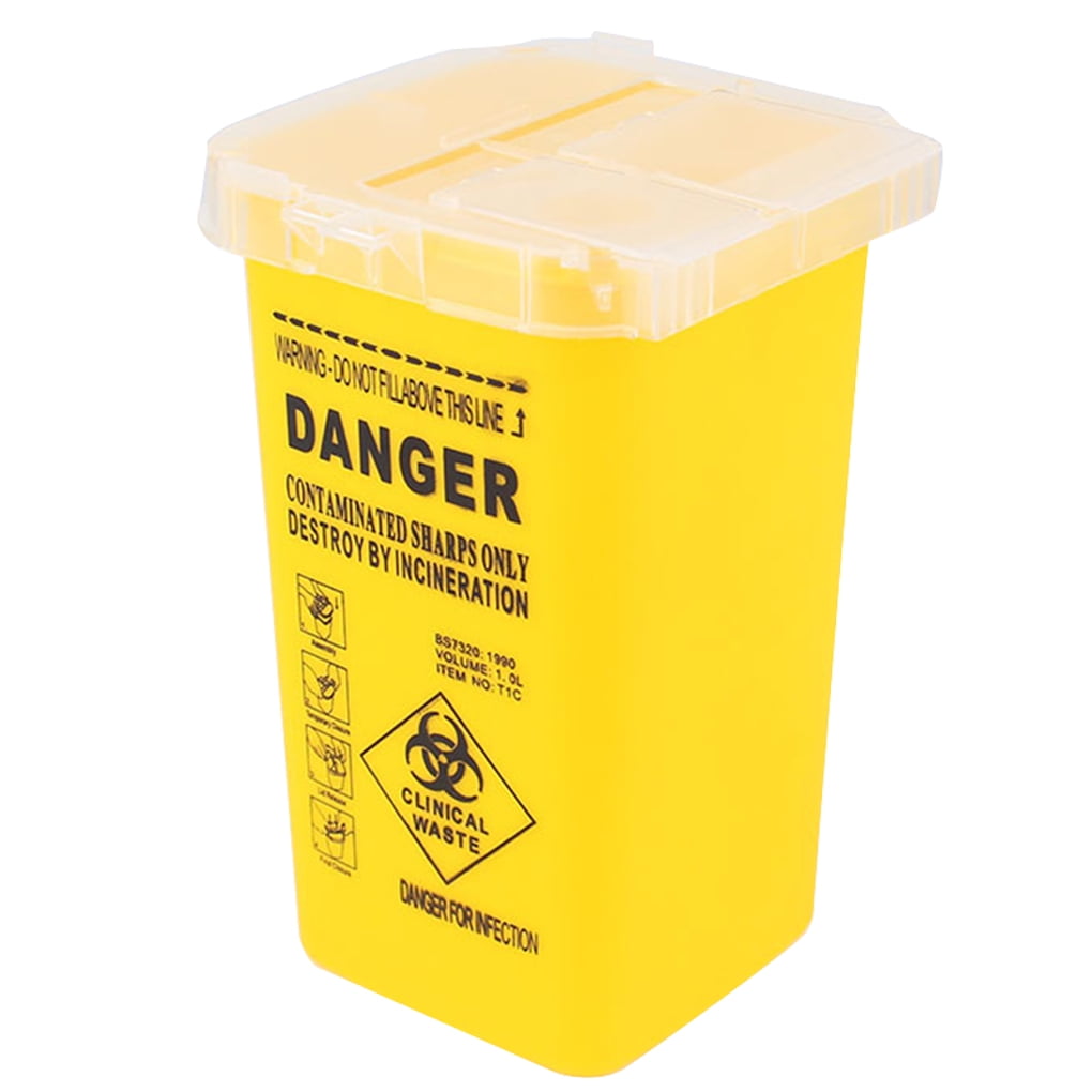 1L Plastic Trash Can StabResistant Garbage Container Disposable Waste