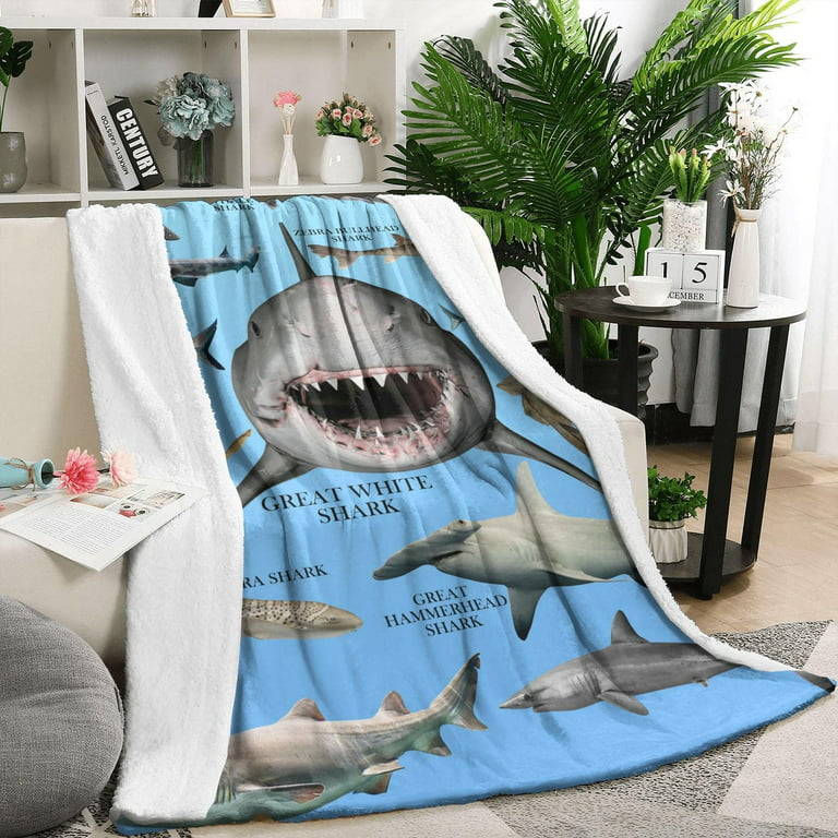 Shark Blanket for Kids Boys Girls 50*60 Inch 