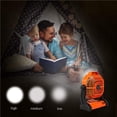 thumbnail image 4 of Bearachild Ventilador de 2 en 1 para acampar con luz LED Rotación de 270 ° Ventilador silencioso de 7800 Velocidades ajustables Iluminación y accesorios Bearachild HA035349-00, 4 of 6