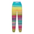 thumbnail image 5 of WXLWZYWL Women's Athletic Pants Straight Legs High Waisted Drawstring Rainbow Gradient Sweatpants Loose Lounge Workout Jogger Trouser, 5 of 5