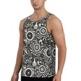 thumbnail image 2 of Zufioo Bicycles Parts Print Men's Vest, Sleeveless Quick-drying Muscle T-shirt, Suitable for Sports Fitness, Home Leisure Wear-, 2 of 7