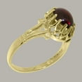 thumbnail image 3 of LBG British Made 18k Yellow Gold Natural Garnet Womens Solitaire Ring - 33 size options - Size 9.25, 3 of 6