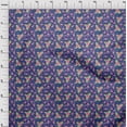 thumbnail image 4 of oneOone Polyester Spandex Dark Purple Fabric Kids Floral Craft Projects Decor Fabric Printed By The Yard 56 Inch Wide, 4 of 4