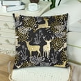 thumbnail image 2 of MKHERT Fancy Gold Deer Pillowcase Pillow Protector Cushion Cover 18x18 inch,Set of 2, 2 of 3