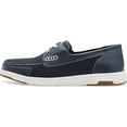 thumbnail image 4 of Nunn Bush Men's Luca Moccasin Toe Boat Oxford Lightweight Comfortable Nautical Lace-Up Shoe, Navy, 12 w, 4 of 7