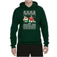 thumbnail image 2 of Wild Bobby, I Run on Coffee and Christmas Cheer Ugly Christmas Sweater Unisex Graphic Hoodie Sweatshirt, Forest Green, Small, 2 of 6
