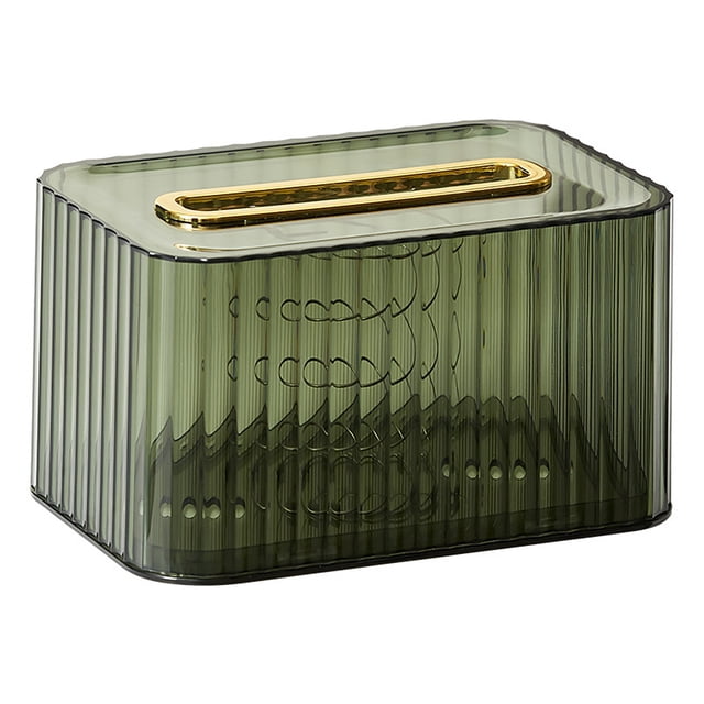 Bearachild Caja de pañuelos de escritorio, soporte de papel de almacenamiento para sala de estar, decoración a prueba de polvo, contenedor de servilletas, Almacenamiento y organización del hogar Bearachild HA062885-00B