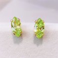 thumbnail image 4 of 2023 Moda Swarovski Crystal Orejas De Mujer Oliva Caballo Ojo Cristal Verde Regalo, 4 of 4