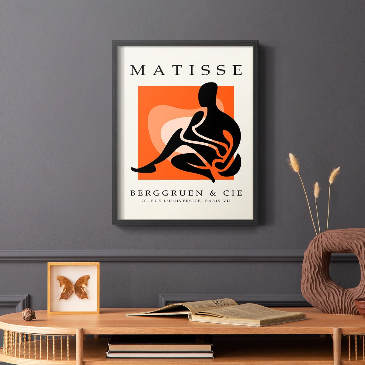 Matisse CCCXXV in Black Solid Wood 8 x 10 Framed Print