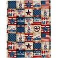 thumbnail image 5 of Independence Day Gnome Blanket Super Soft Throw Blankets July 4th Cute Gnome Blue Truck Country Star USA Flag Blanket Lightweight Cozy Warm Fuzzy Plush Microfiber Blankets for Couch Bed Sofa 60X80inch, 5 of 6