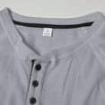 thumbnail image 7 of Henley Shirts for Men Long Sleeve Casual Button T-Shirt Stylish Pullover Shirts Light Gray L, 7 of 7