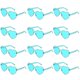 thumbnail image 1 of Gafas de sol en forma de corazón Gafas de corazón sin montura Gafas de sol divertidas y coloridas transparentes para el regalo de despedida de soltera de las mujeres (hy), 1 of 4