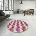 thumbnail image 4 of Ahgly Company Machine Washable Indoor Rectangle Transitional Pink Violet Pink Area Rugs, 5' x 7', 4 of 7