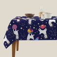 thumbnail image 3 of Wukai Lama in Space Waterproof Tablecloth for Kitchen Dining, Fits Square Tables for 2-4 Seats -54"x54", 3 of 7
