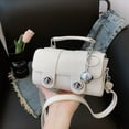 thumbnail image 2 of Bolso bandolera con cierre de anguila de alta calidad, estilo 2025, pequeño y cuadrado., 2 of 5