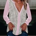 thumbnail image 2 of Honeeladyy Sales Online Women Bling Bling Top Long Sleeve Sequins Shirts for Teen Girl Pullover Tops Streetwear Blouse Comfy Basic T-shirt, 2 of 5