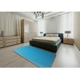thumbnail image 5 of Ahgly Company Machine Washable Indoor Rectangle Transitional Bright Turquoise Blue Area Rugs, 7' x 9', 5 of 7