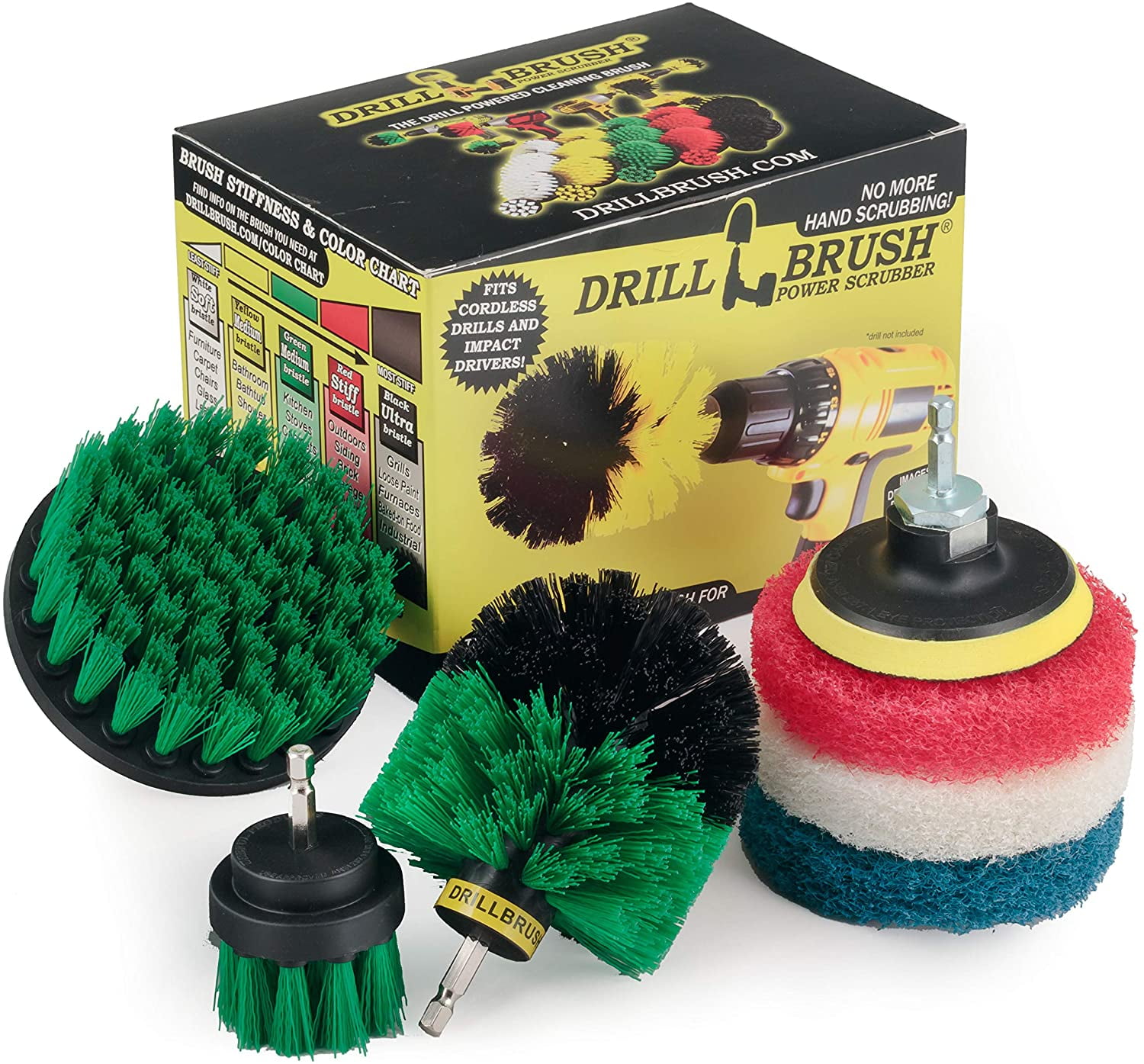Drillbrush Cleaning Supplies Brush Drill Attachment Kit Drill Brush Pads Kitchen Cleaning