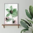 thumbnail image 4 of wall26 Framed Canvas Wall Art Large Green and Pink Flowers Floral Plants Watercolor Abstract Contemporary Expressive for Living Room, Bedroom, Office - 16x24 inches, 4 of 4