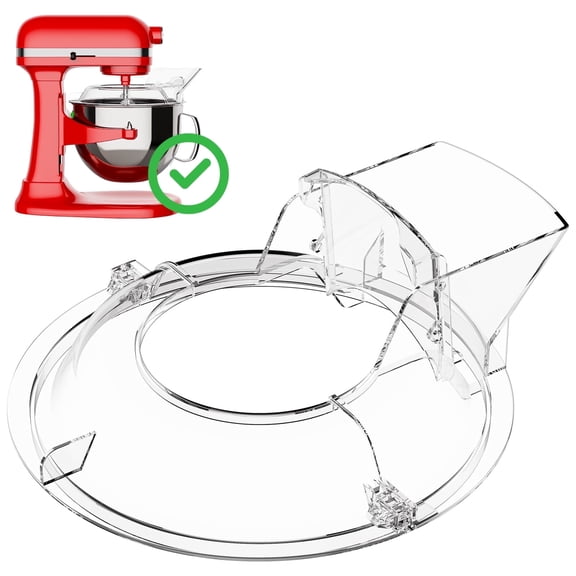 TOCOKEID Detachable Pouring Shield & Splash Guard for KitchenAid 5.5–8QT Bowl-Lift Stand Mixers