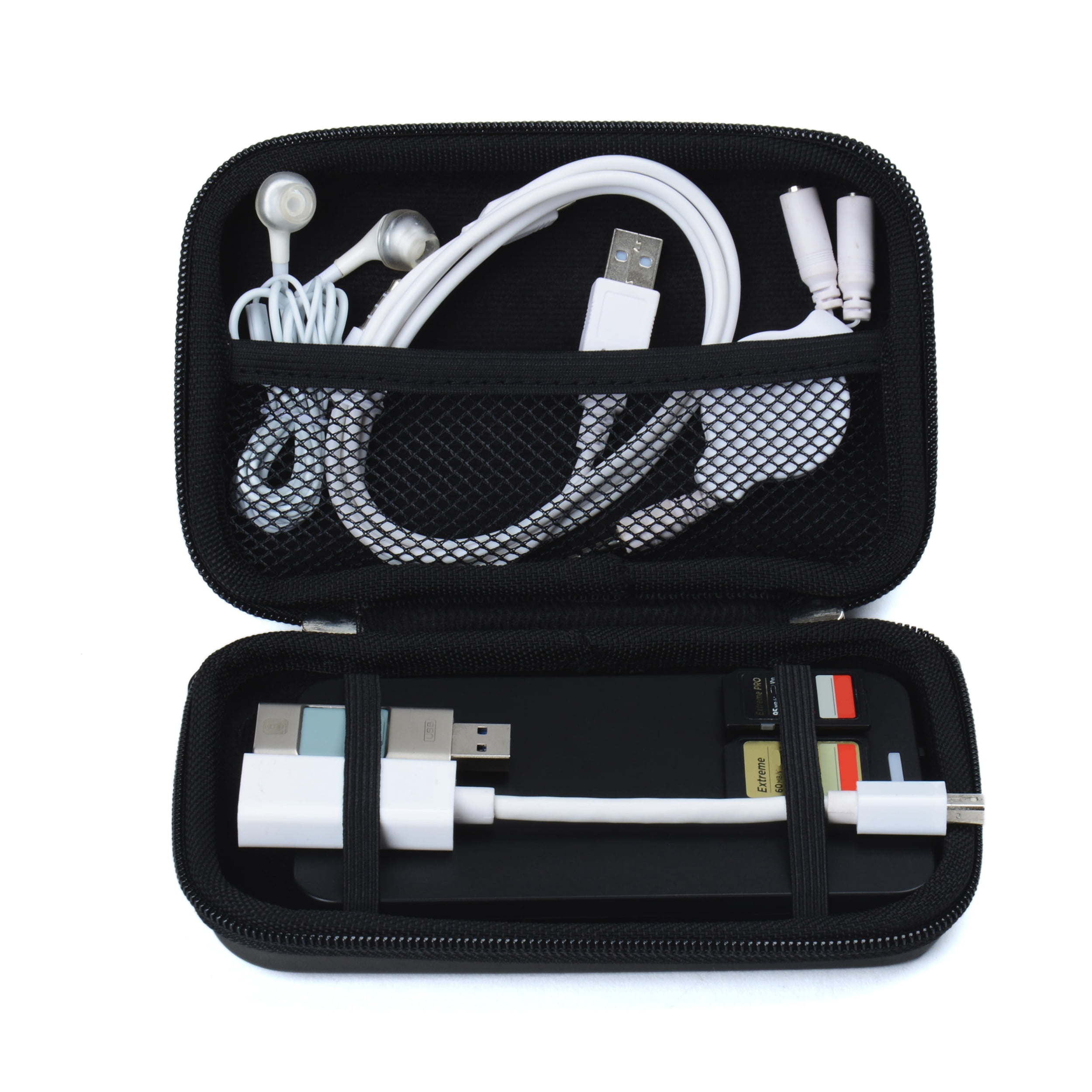 Travel Cable Management Organizer Nylon Hard Case Electronic Organizer Waterproof Portable Cable Bag for Electronics Accessories