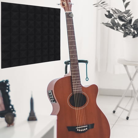 GAXIRE 8Pcs Sound Dampening Panels Black Acoustic Wall Panels for Music Room and Home Studio