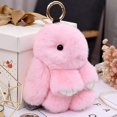 thumbnail image 4 of Bunny Keychain Super Soft Faux Plush Lovely Rabbit Doll Plushies Backpack Decor Colored Stuffed Rabbit Pendant Children Doll Toy Birthday Gift, 4 of 4