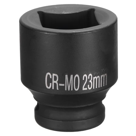 4 Point Square Socket 1/2" Drive 23mm Metric CR-MO Square Impact Wheel Socket