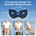 thumbnail image 3 of Seat Cushion for Office Chair, Car Seat, Memory Foam Cushion Ergonomic Seat Cushion Butt Pillow with Adjustable Strap&Washable Cover, Coccyx Cushion for Sciatica, Hip, Tailbone Pain Relief, Dark Blue, 3 of 7