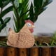 thumbnail image 5 of Maceta de pollo para jardín con luz solar, portalápices, adornos, estatuilla para exteriores marrón Cola Figuras decorativas de patio, 5 of 7