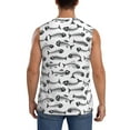 thumbnail image 4 of Haiem Men's Fish Bones Print Tank Tops Summer Sleeveless Cut Off Workout T-Shirts Fitness Vest Athletic Undershirts-X-Large, 4 of 8