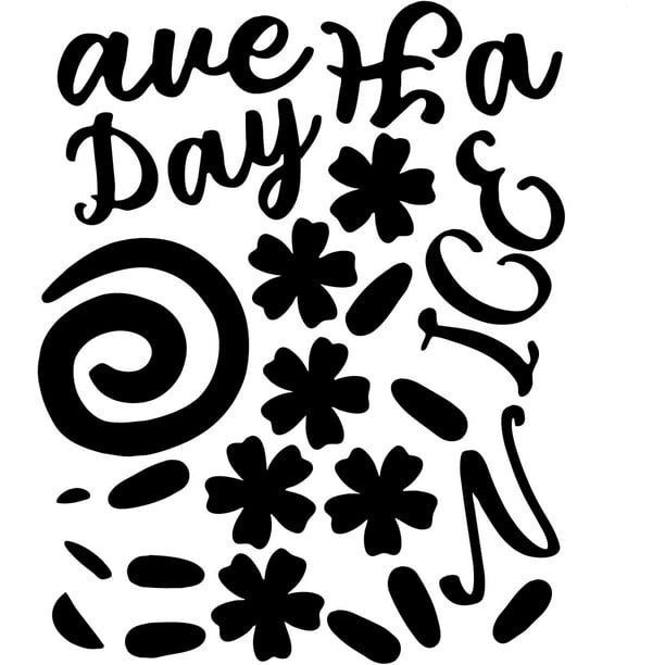 Letras adhesivas acrílicas con forma de sol para decoración de sala de estar. Que tengas un buen día. Adhesivos de pared con texto decorativo para espejo.