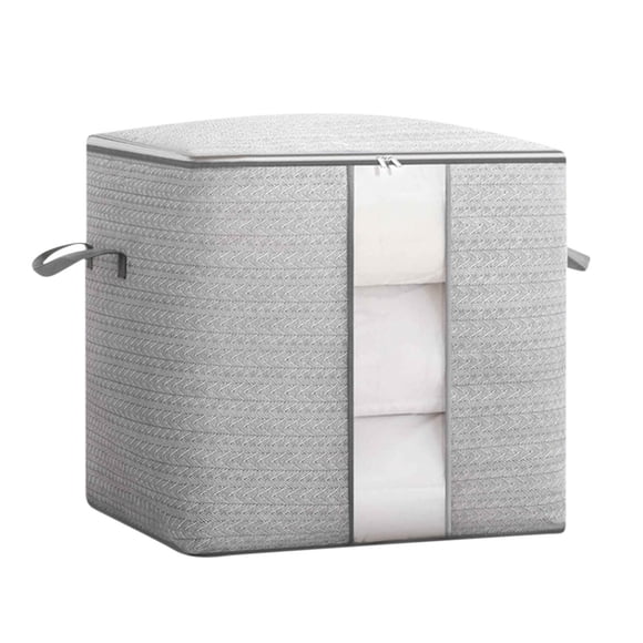 Folding Wardrobe Storage Box Organizer with Window, Large Capacity Closet Bins for Sweaters, Pants, Blankets, Drawer Style for Bedroom, Closet, Under Bed