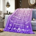 thumbnail image 4 of Gifts for Women, Mom, Her - Purple Retirement Anniversary Birthday Blanket 60"x50" - Sometimes You Forget You are Awesome - Inspirational Positive Thank You Gifts, 4 of 5