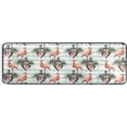 thumbnail image 5 of Dreamtimes Vintage Tropical Flamingo Hallway Runner Rug 2'x6' Kitchen Rug with Rubber Backing Anchor Palm Leaves Non Slip Entryway Rug Runner Washable Soft Area Rug for Hallway Bedroom Kitchen Decor, 5 of 6