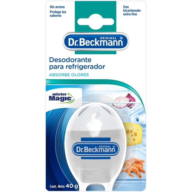 Dr Beckmann Desodorante para Refrigerador con Bicarbonato de Sodio Extra Fino, 40 gram, Tranparente, 1 pieza SHIRET Hogar