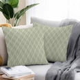 thumbnail image 2 of Sage Green Stripes Lines Outdoor Pillow Covers Set of 2 Abstract Waves Striped Classic Waterproof Throw Pillow Case Decorative Square Cushion Cover for Patio Couch Garden Balcony, 16"x16", 2 of 9