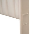 thumbnail image 6 of Leumius Queen Size Platform Bed with A Storage Drawer,Velvet Upholstered Bed Frame with Wingback Vertical Channel Tufted Headboard,Beige, 6 of 8